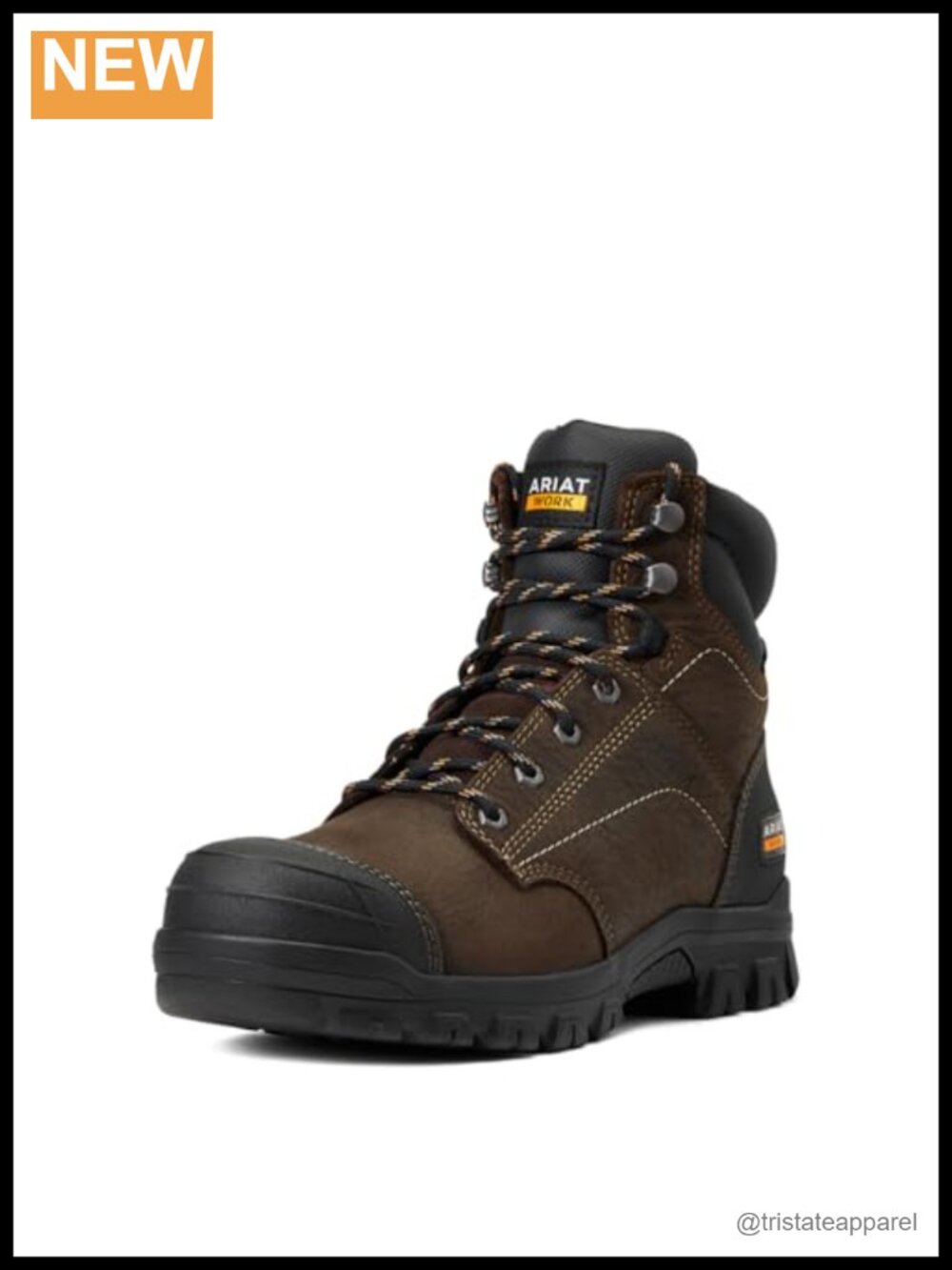 Ariat Treadfast 6" Waterproof Leather Work Boots Slip-Resistant